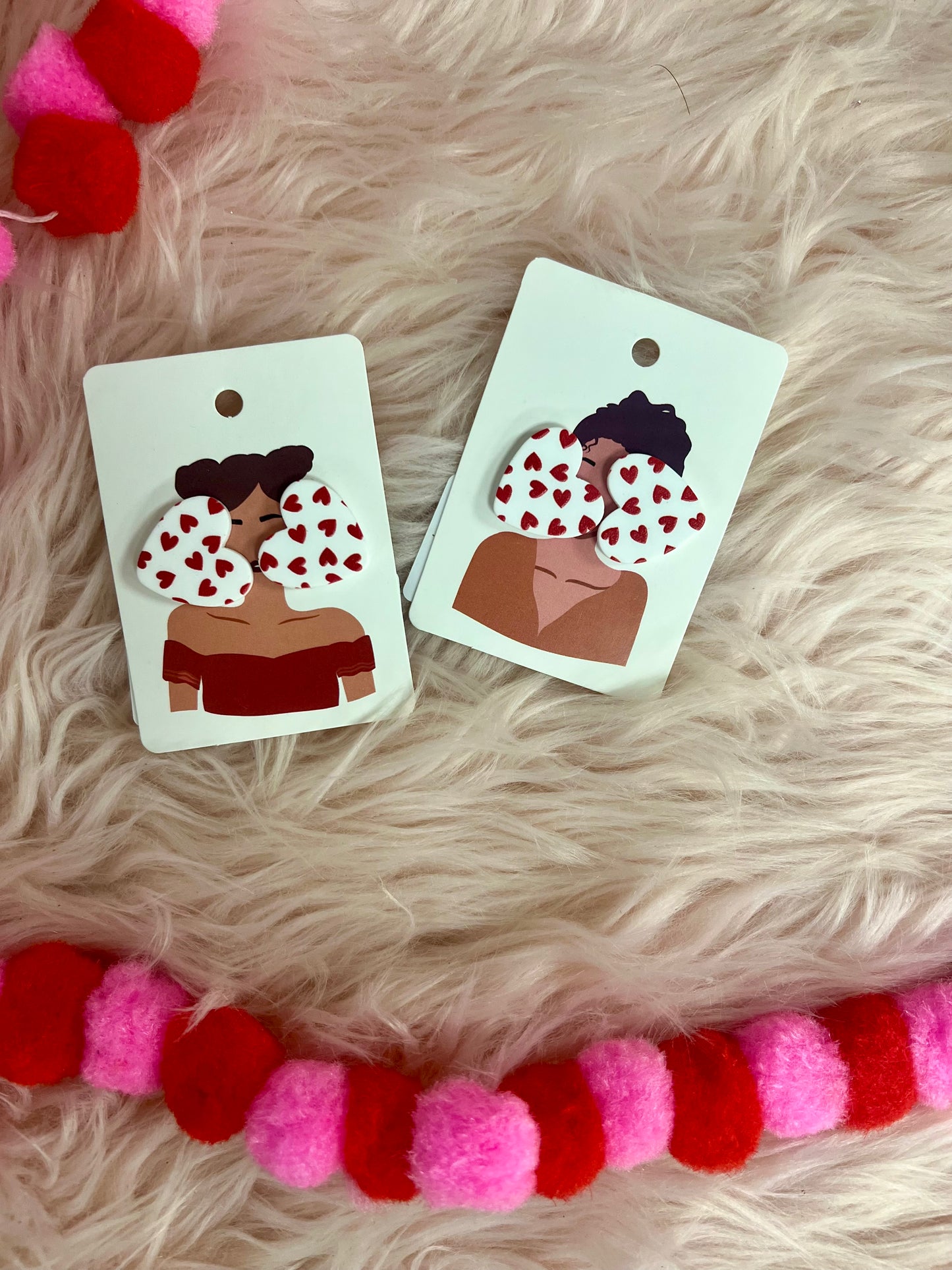 Clay Heart Studs