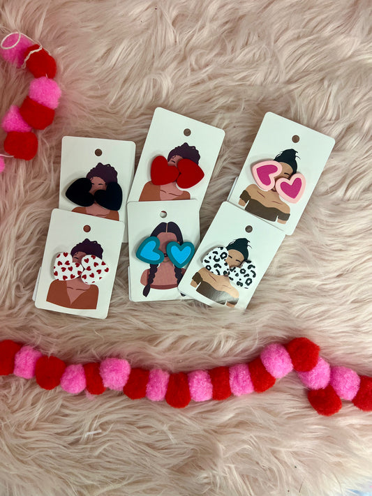 Clay Heart Studs