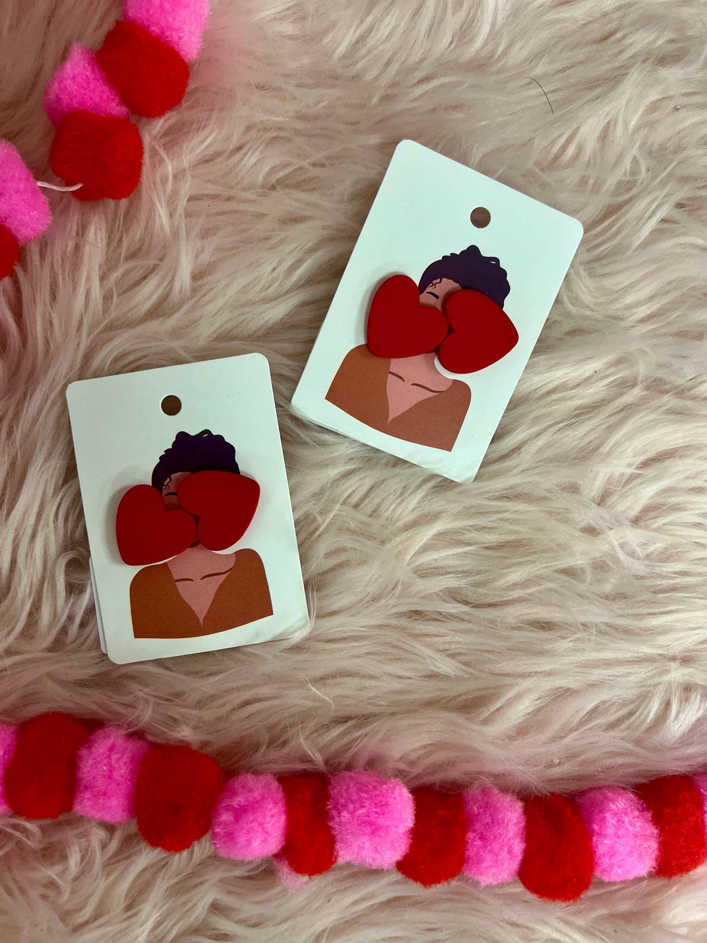 Clay Heart Studs