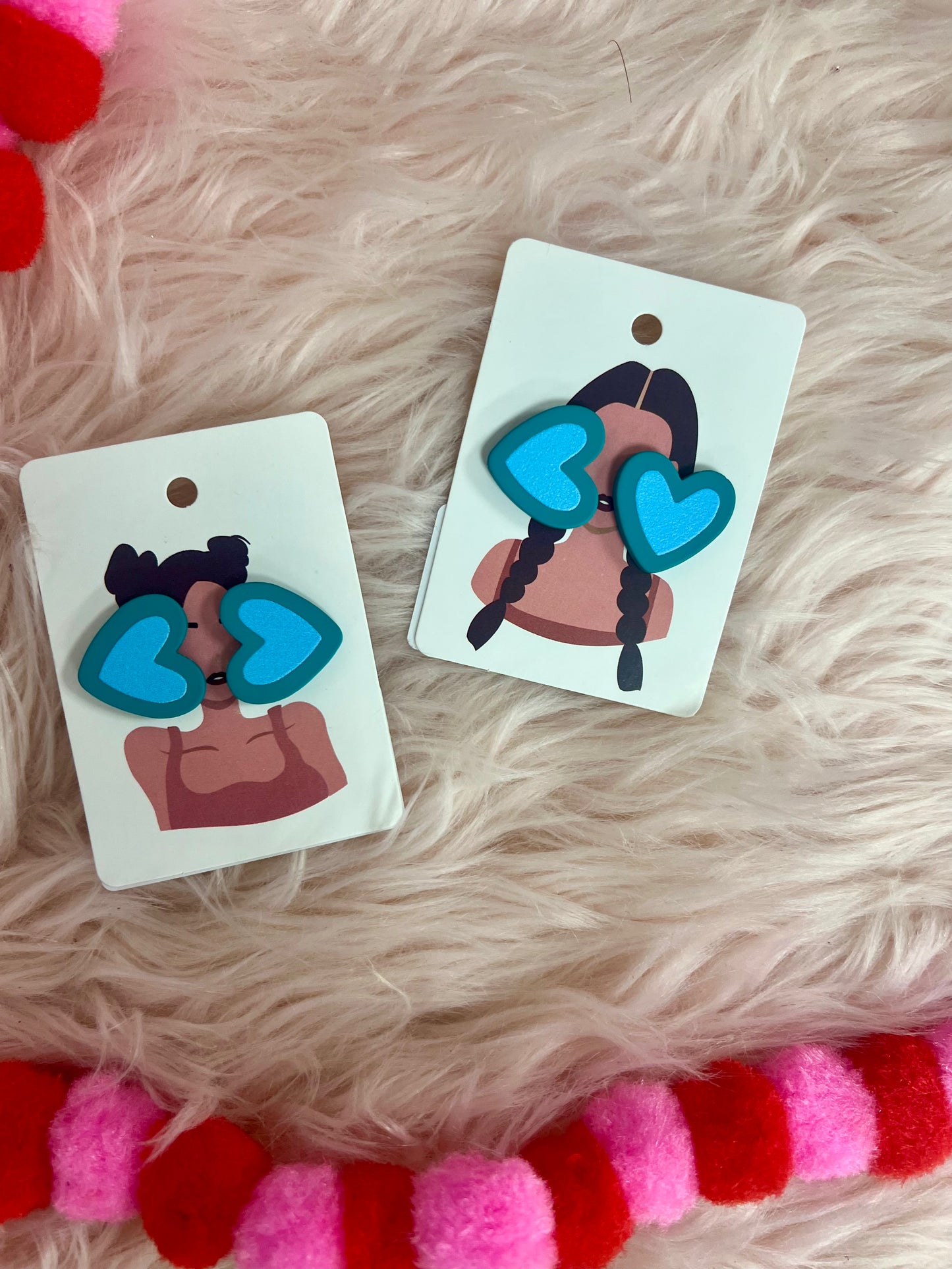 Clay Heart Studs