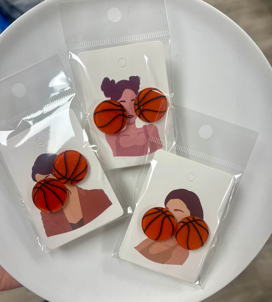 Acrylic Basketball Earrings