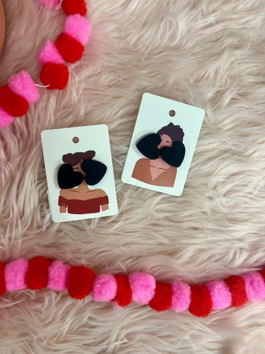 Clay Heart Studs