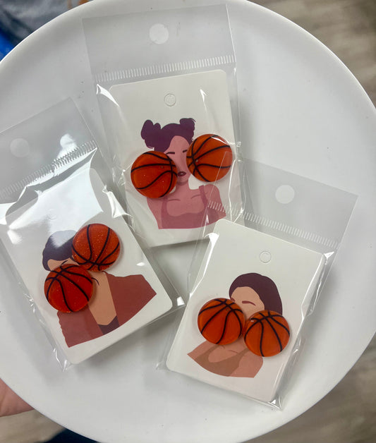 Acrylic Basketball Earrings