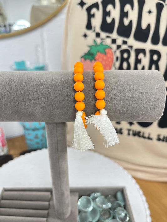 Orange Tassel Bracelet