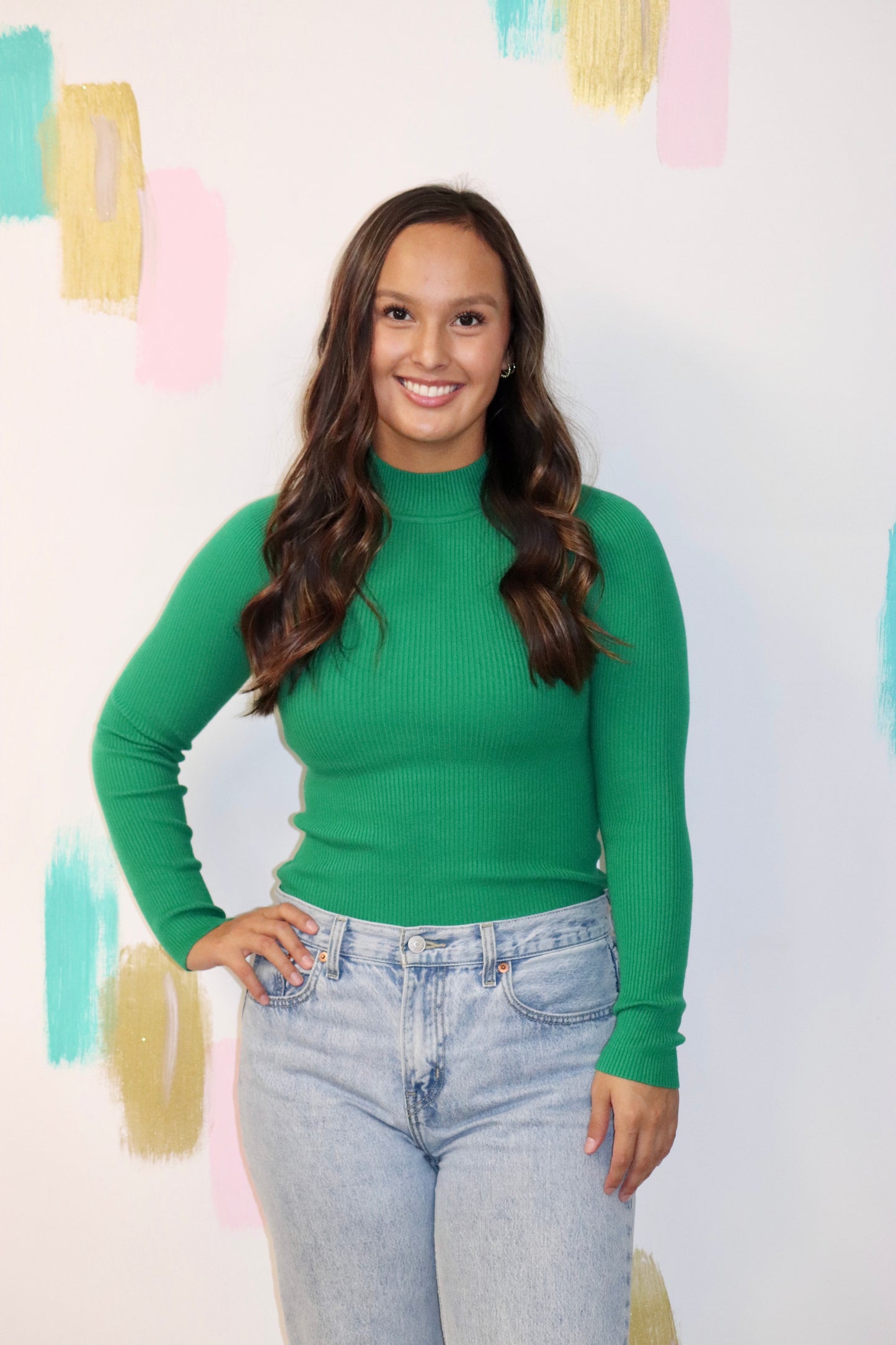 Mocked Long Sleeve Top