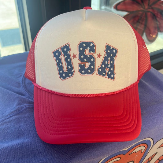 USA Red Trucker Hat