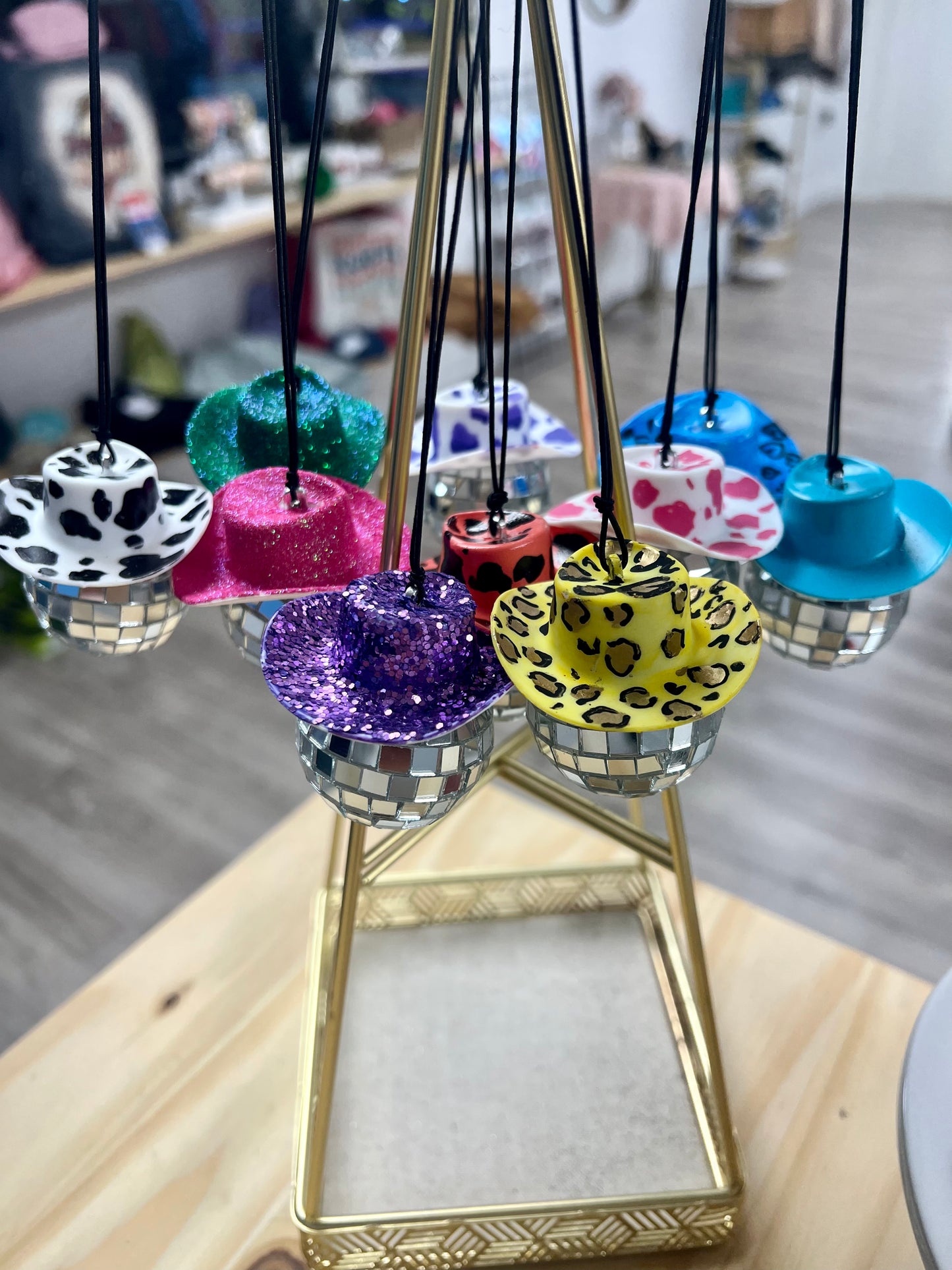 Disco Ball Car Charms