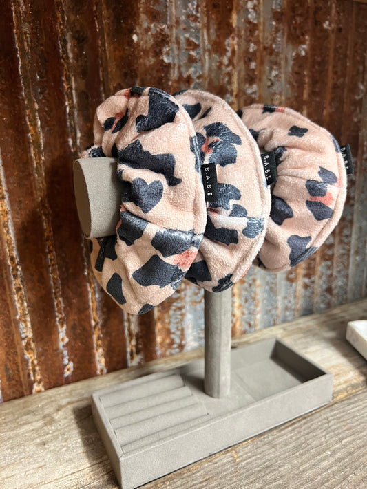 Leopard Micro Fiber Scrunchies