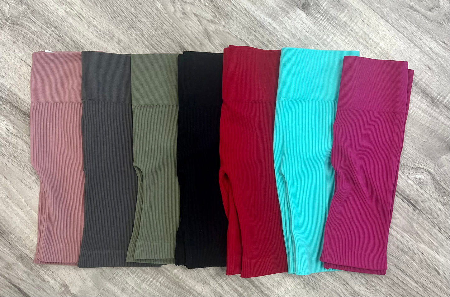 Seamless Ribbed High Waisted Biker Shorts