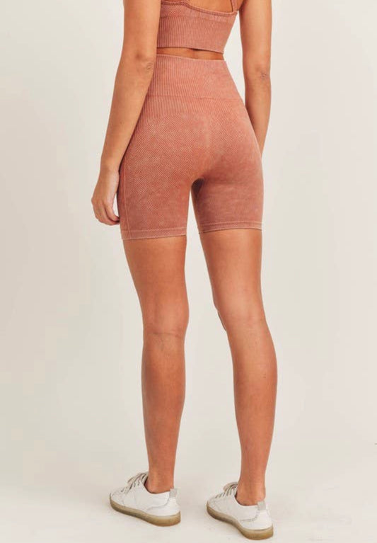 Ribbed Biker Shorts