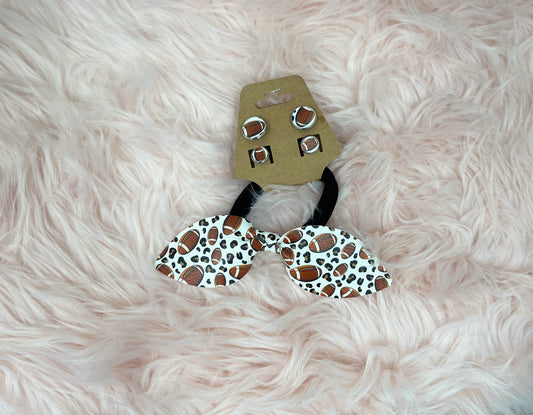 Hair Tie & Earring Combo