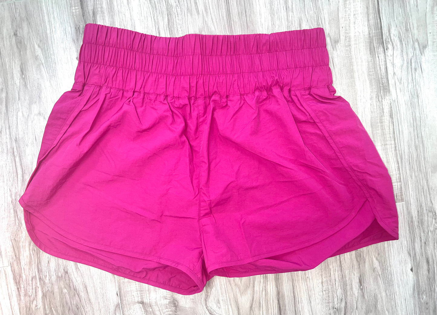 PL Smocked High Waistband Running Shorts