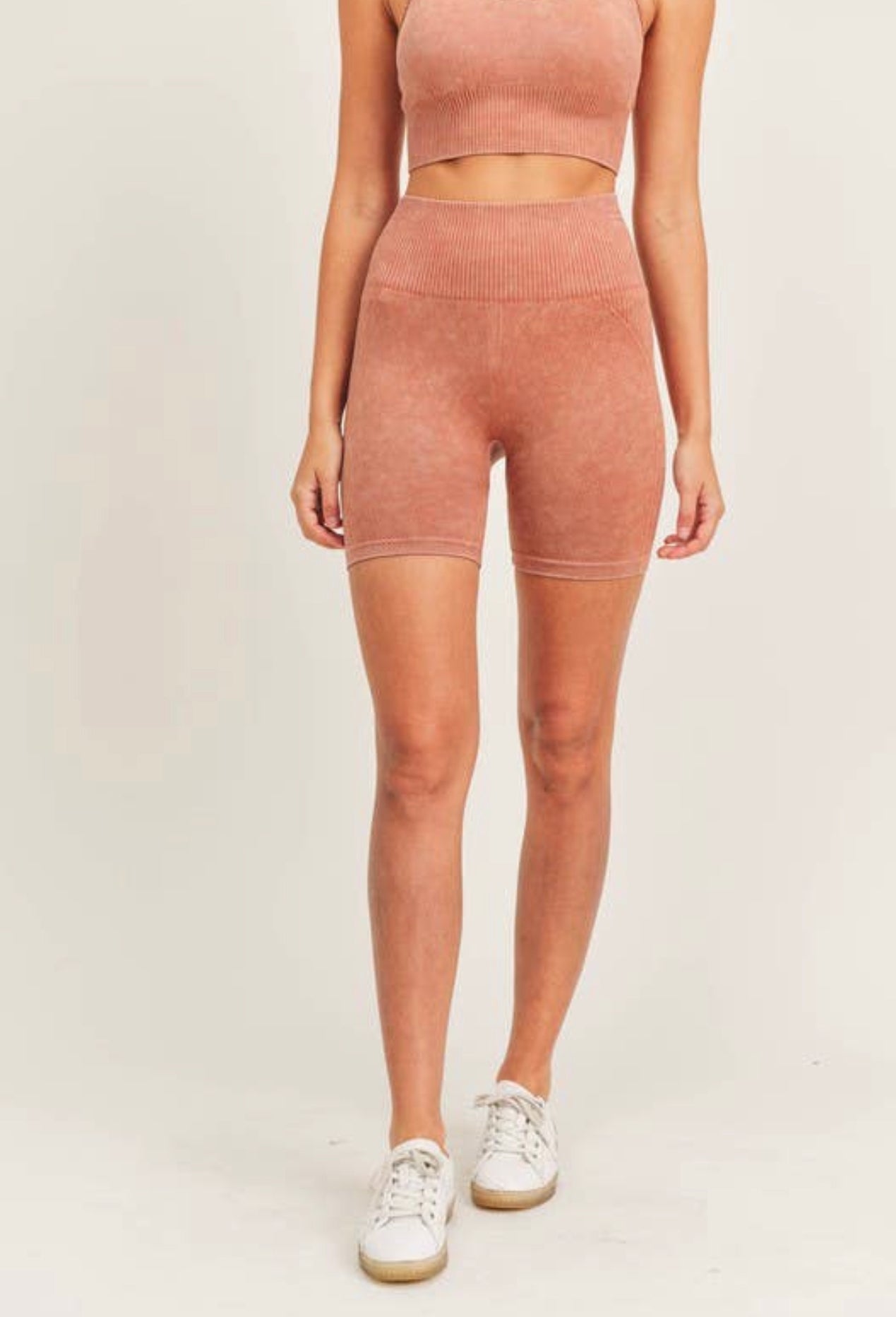 Ribbed Biker Shorts