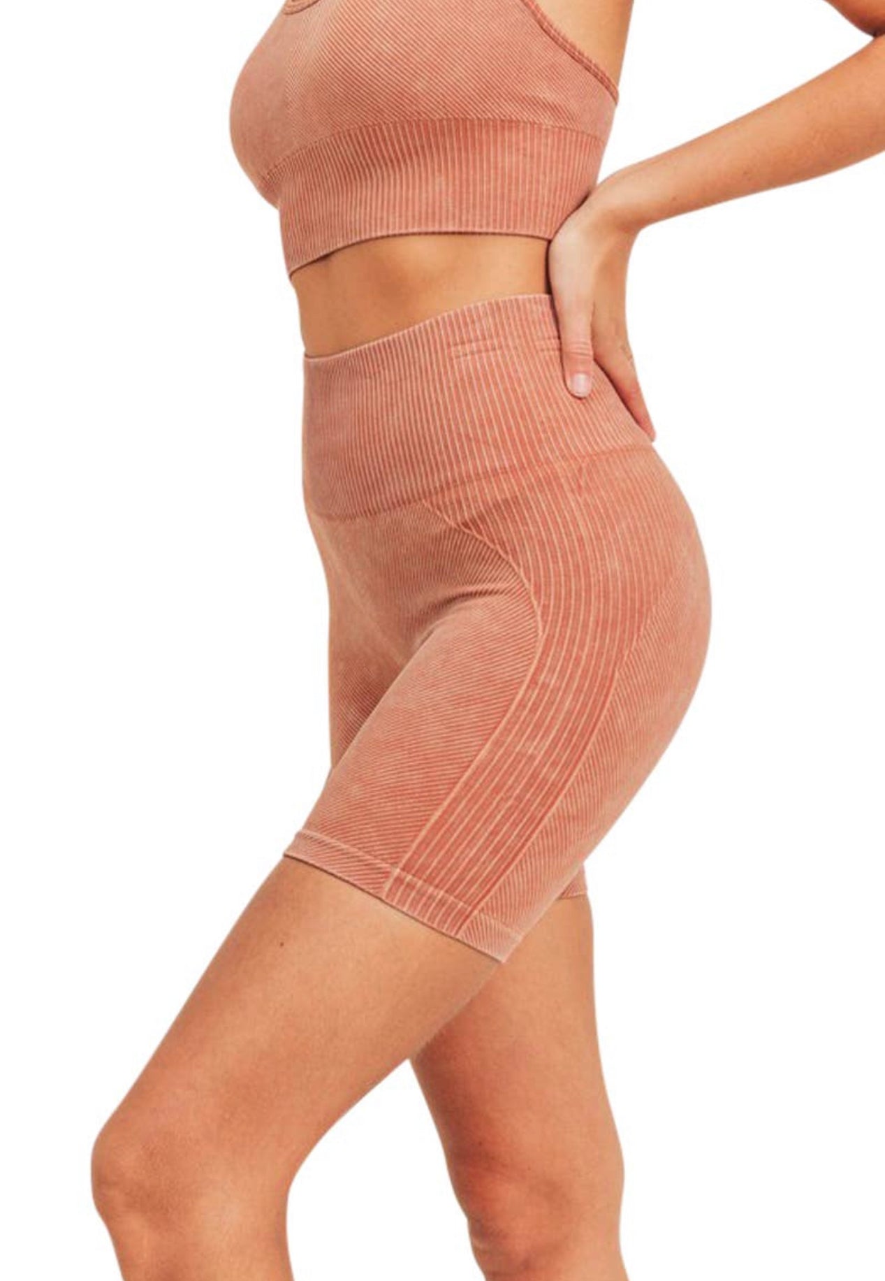 Ribbed Biker Shorts
