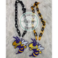 Purple/Gold Yellowjacket Necklace