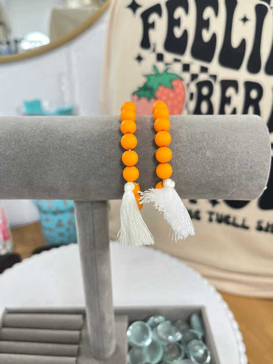 Orange Tassel Bracelet